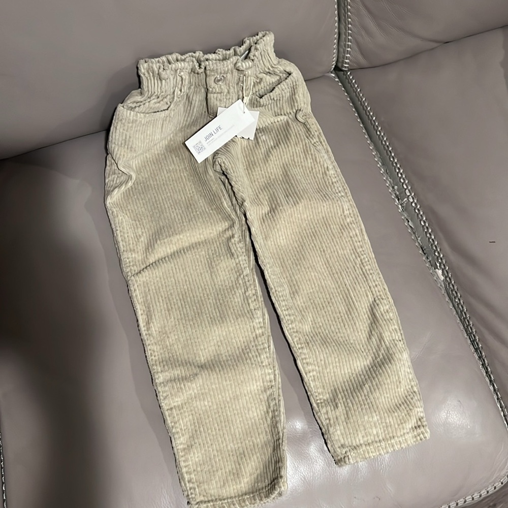 NWT Zara kids corduroy elastic waist trousers